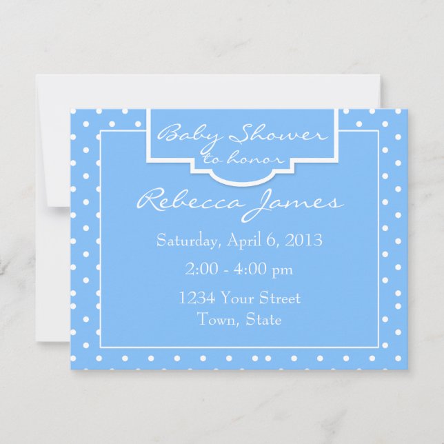 Personalised Boy Baby Shower Invitation (Front)