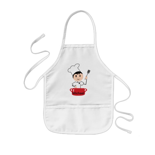 Personalised Boy Chef Kids Apron (Front)