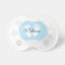 Personalised boy pacifier with baby footprints
