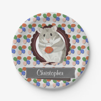 Personalised Boy’s Hamster Easter Paper Plate