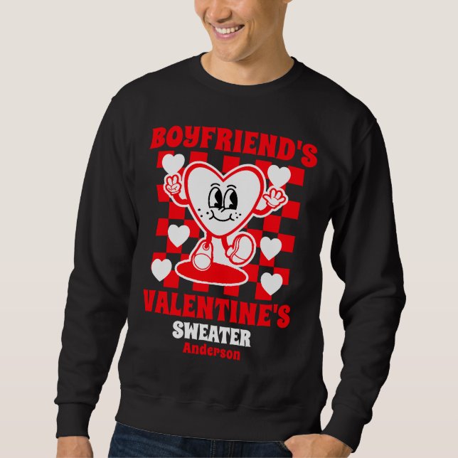Personalised Boyfriend's Valentine's Day Gift Sweatshirt (Front)