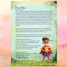 Personalised Boys Brave Printable Superhero Letter