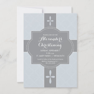 Personalised Boys Christening, Baptism Invitation