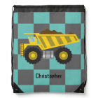 Personalised Boys Dump Truck Kids School 