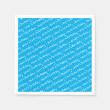 Personalised Boy's Name Birthday Blue Party