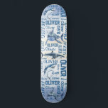 Personalised boys name with sharks collage  skateboard<br><div class="desc">Personalised boys name with sharks collage skateboard. Makes a nice custom presents for boys and men,  for all who likes ocean and sharks.</div>