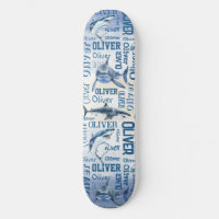 Personalised boys name with sharks collage