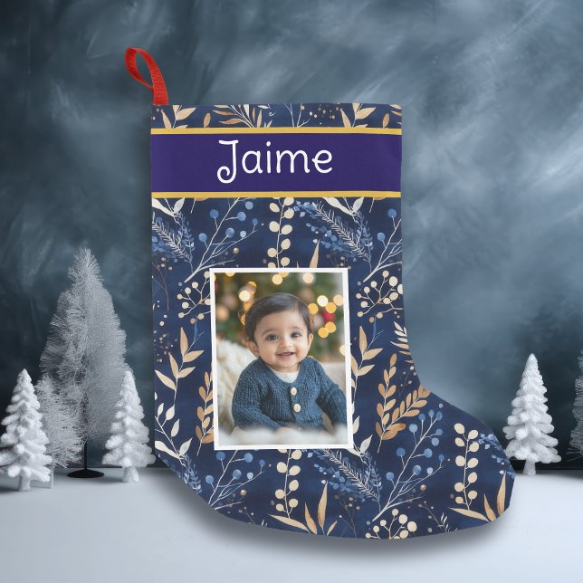 Personalised Boy's Photo and Name Christmas Small Christmas Stocking (Creator Uploaded)