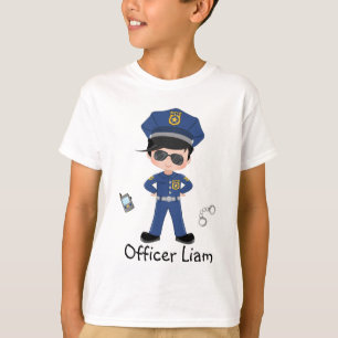 Personalised Boys Police Officer Law Enforcment T-Shirt