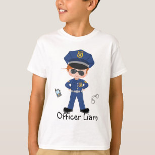 Personalised Boys Police Officer Law Enforcment T-Shirt