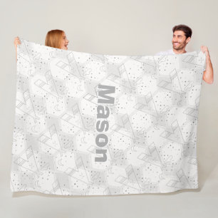 Personalised Boy's Room Tepee Geometric Pattern Fleece Blanket