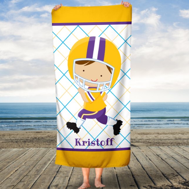 Personalised Boys Sports Home Run Bath Towel (Creator Uploaded)