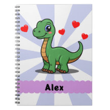 Personalised Brachiosaurus Dinosaur Notebook