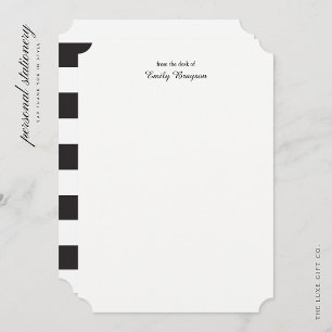 Personalised Bracket Edge Note Cards Stripes