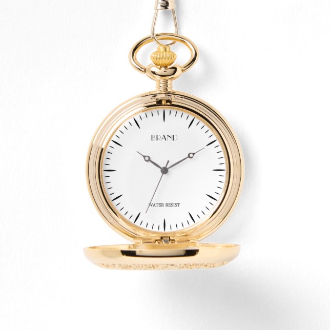 Personalised Brand Gold Pocket Watch (Front)