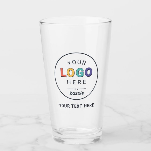 Personalised Brand Logo Design Glass (Front)