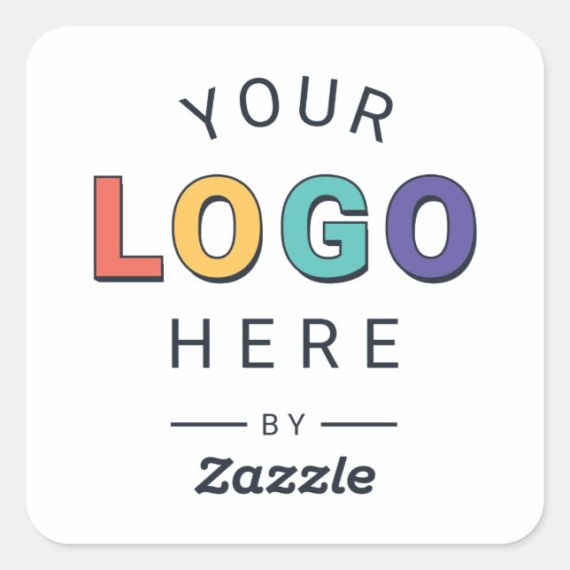Personalised Brand Logo Design Square Sticker (Front)