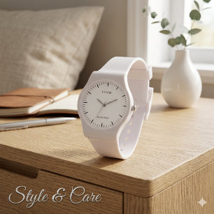 Personalised Brand Silicone Strap White Watch