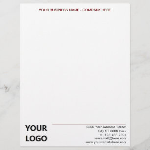 Personalised Branded Business Letterhead Template