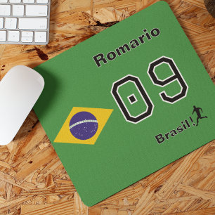 Personalised Brasil Soccer Fan Desk Accessory Mouse Pad