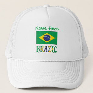 Personalised Brazil Flag Heritage Trucker Hat