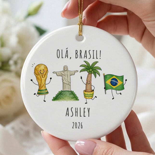 Personalised Brazil Vacation Ornament (Creator Uploaded)