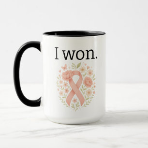 Personalised Breast Cancer Survivor Gift, I Won Mug