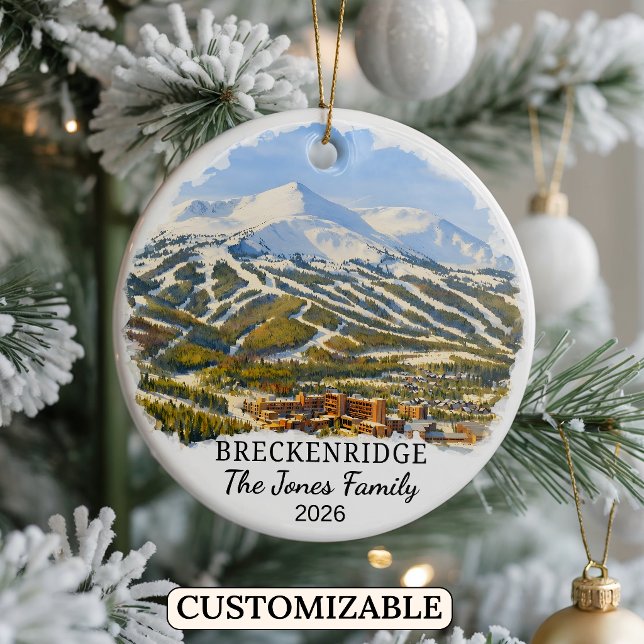 Personalised Breckenridge Ornament Custom Colorado (Creator Uploaded)