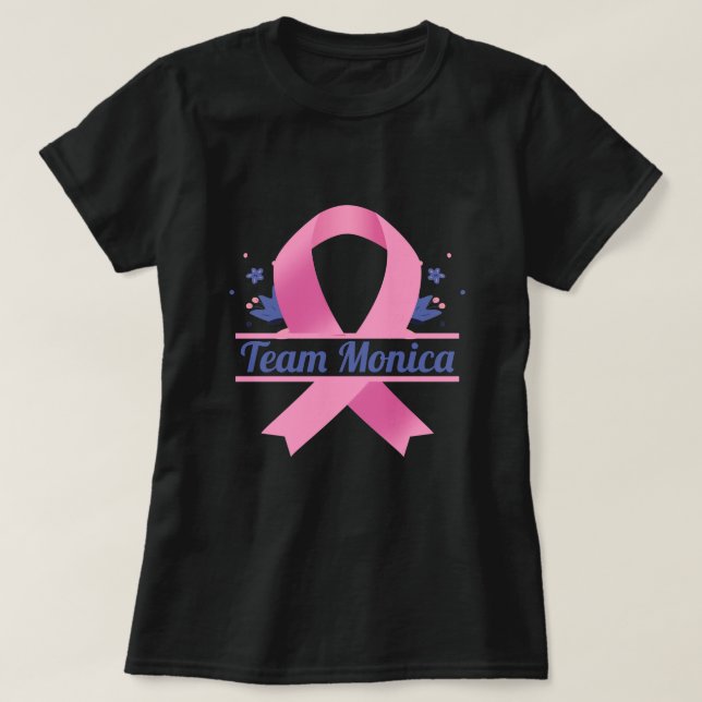 Personalised Brest Cancer Team - Cancer Awareness T-Shirt (Design Front)