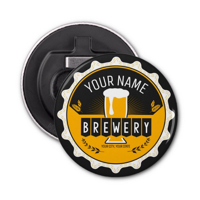Personalised Brewery Beer Bottle Cap Bar  Bottle Opener (Front)