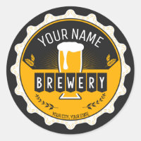 Personalised Brewery Beer Bottle Cap Bar