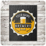 Personalised Brewery Beer Bottle Cap Bar  Jigsaw Puzzle<br><div class="desc">Personalised Personalised Craft Brewery Home Beer Bar Design - Customise with your Name and Custom Text!</div>