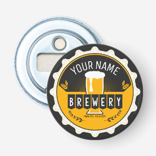 Personalised Brewery Beer Bottle Cap Bar  Opener