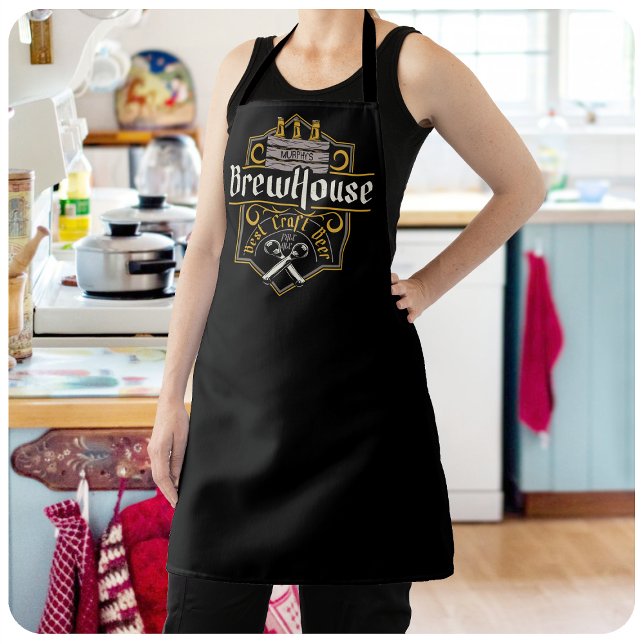 Personalised BrewHouse Best Craft Beer Ale Bar  Apron (Creator Uploaded)