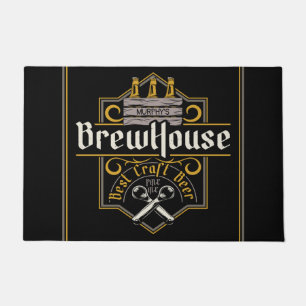 Personalised BrewHouse Best Craft Beer Ale Bar Doormat