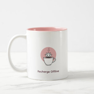 Personalised Brewing Mindfulness Two-Tone Coffee Mug