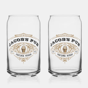 Personalised Brewing Pub Beer Glass