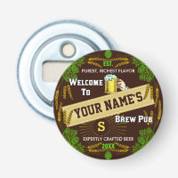 Personalised Brewpub Welcome: Hops Barley Beer