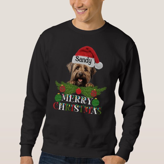 Personalised Briard Dog Merry Christmas Sweatshirt (Front)