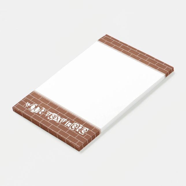 Personalised Brick Wall Post-it® Notes (Angled)