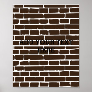 Personalised Brick Wall Poster