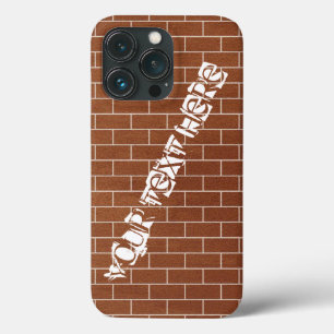 Personalised Bricks Wall Design Custom Text iPhone 13 Pro Case