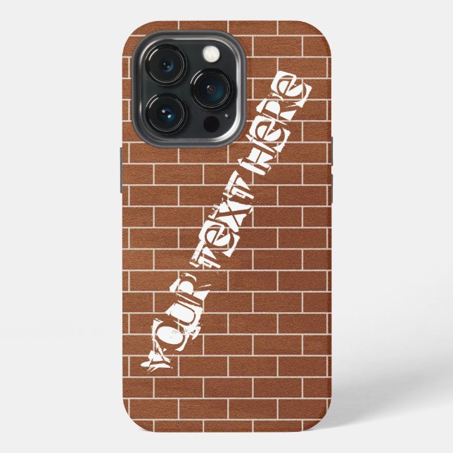 Personalised Bricks Wall Design Custom Text iPhone Case (Back)