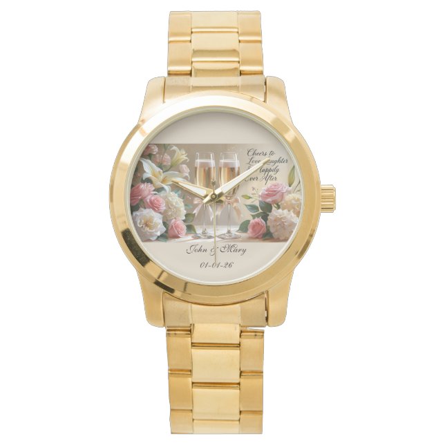Personalised Bridal E Warch- Happily Ever After Watch (Front)