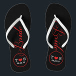 Personalised Bridal (red) Thongs<br><div class="desc">Fun,  custom wedding flip flops</div>