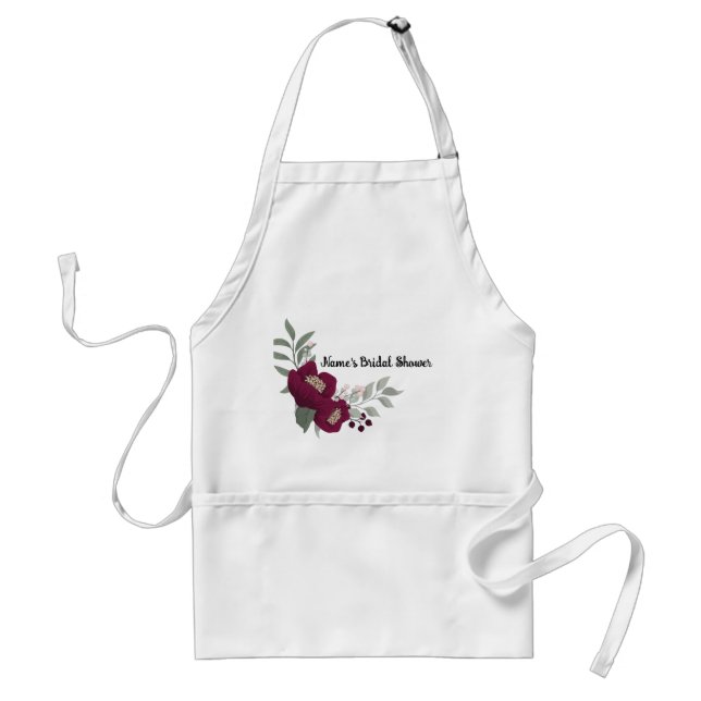 Personalised Bridal Shower Apron-Autographable!  A Standard Apron (Front)