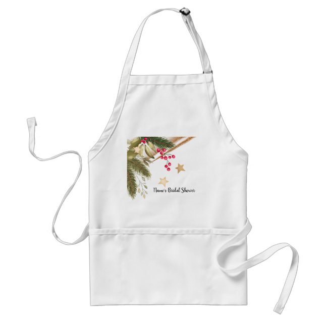 Personalised Bridal Shower Apron-Autographable!  A Standard Apron (Front)