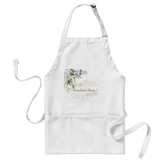 Personalised Bridal Shower Apron-Autographable!  A Standard Apron (Front)