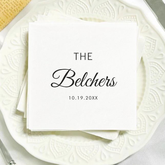Personalised Bridal Shower Custom Wedding Party Napkin (Creator Uploaded)