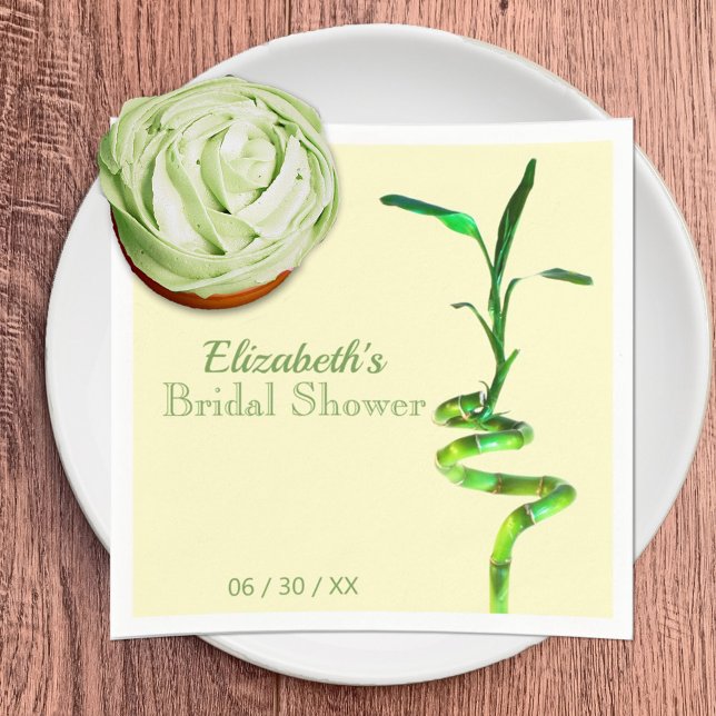 Personalised Bridal Shower Lucky Bamboo  Napkins (Creator Uploaded)